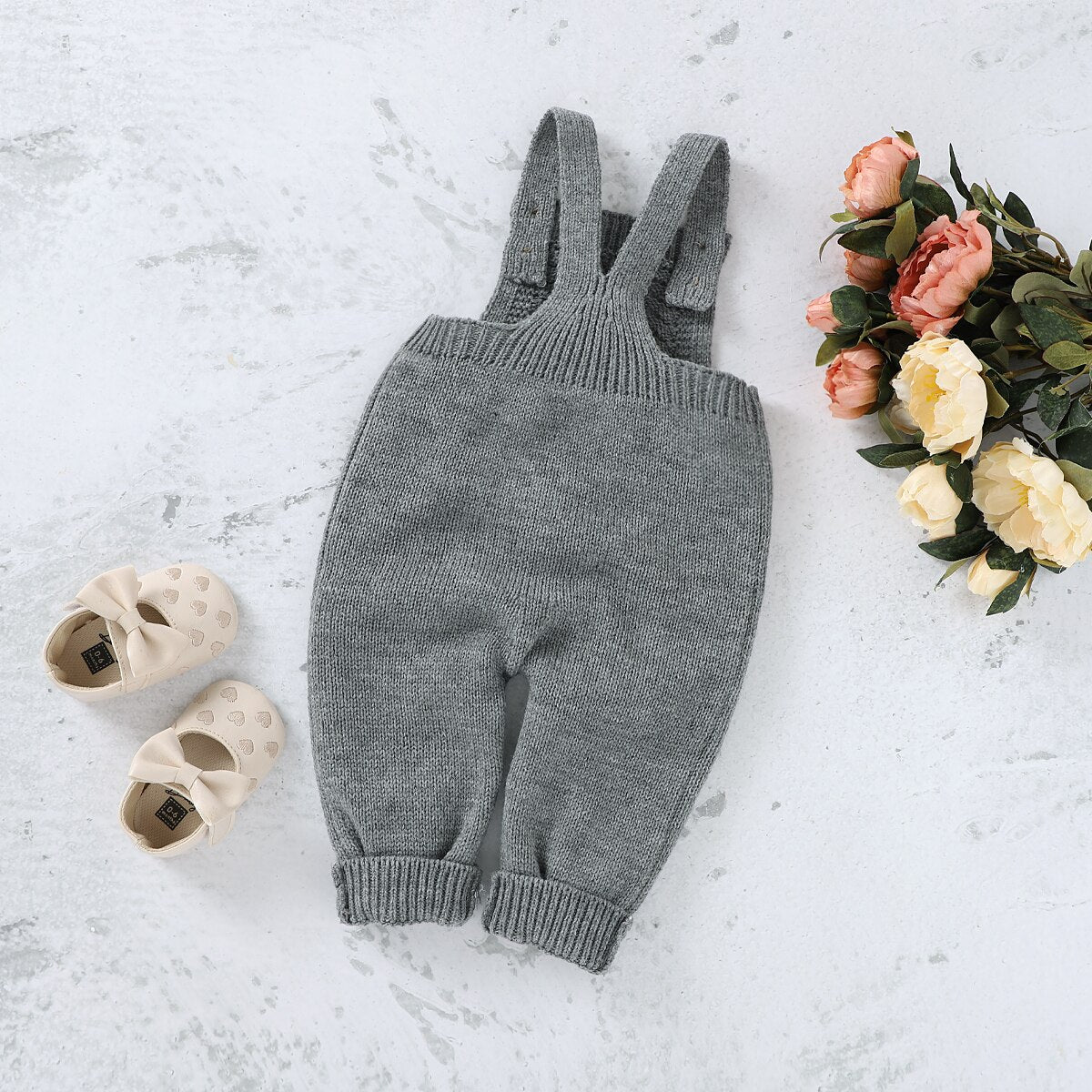 2020 0-24M Infant Baby Girl Boy Jumpsuit Knited Tops Sleevless Solid Backless Romper Winter Autumn Overalls One Piece