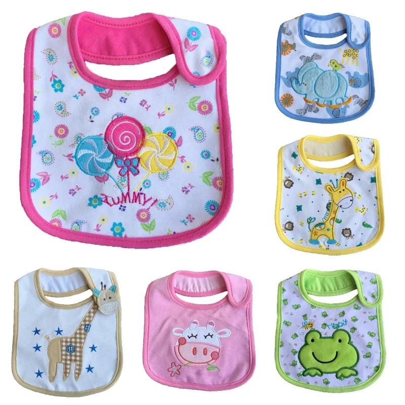 10 Pcs /Lot Sales Cotton Baby Bibs Waterproof Infant Bibs(Send by Boys' or Girls')