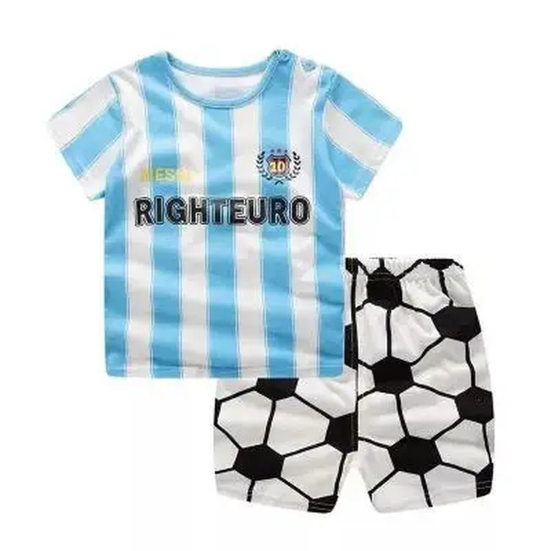 2021 New Summer Children Clothing Set Cotton Cartoon Kids Baby Boys Girls Suit Set 2-Pieces Baby Clothes