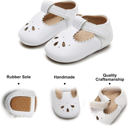 Soft Sole Leather Baby Shoes - Infant Baby Walking Shoes Moccasinss Rubber Sole Crib Shoes