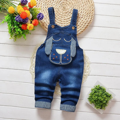 IENENS Toddler Boys' Denim Overalls Jeans Jumpsuit