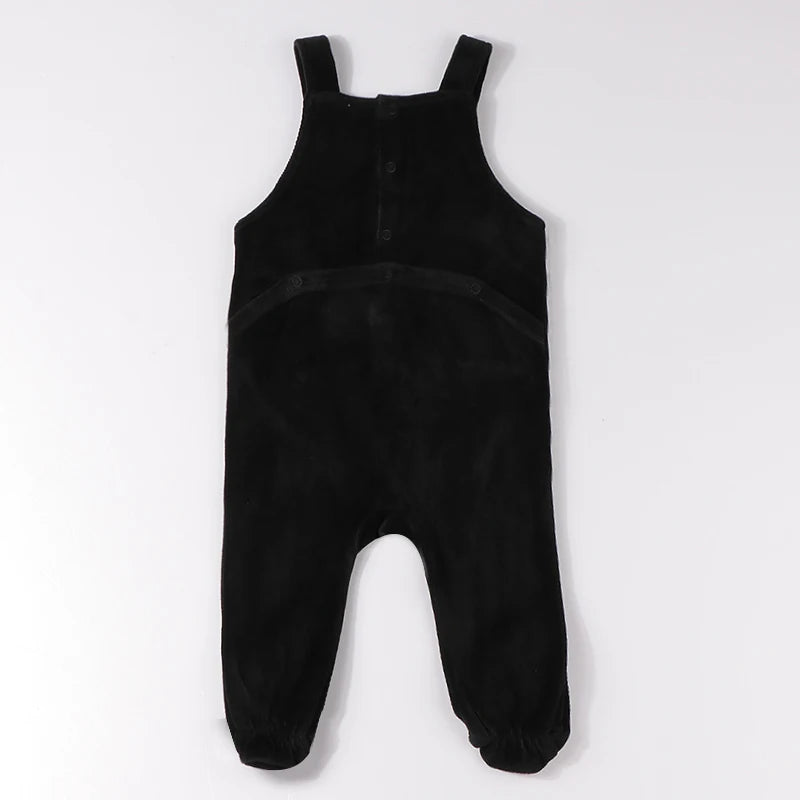 Baby Romper Pyjamas Kids Clothes Condole Belt Romper Children Clothing Baby Overalls Boy and Girls Clothes Black Baby Jumpsuit