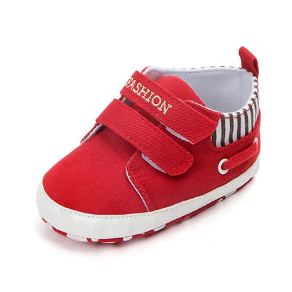 Canvas Bebes Boys Girls Shoes for Newborn Soft Sole Footwear for Newborns Toddler Crib Moccasins Letter Print Anti-Slip Shoes