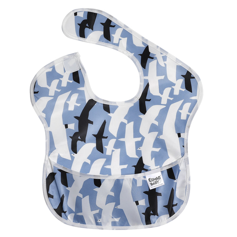 Waterproof Baby Bibs 100% Polyester TPU Coating Feeding Bibs Washable Baby Bibs with Food Catcher for Baby Girls & Boys