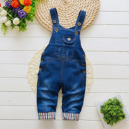 IENENS Toddler Boys' Denim Overalls Jeans Jumpsuit