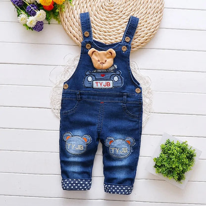 IENENS Toddler Boys' Denim Overalls Jeans Jumpsuit