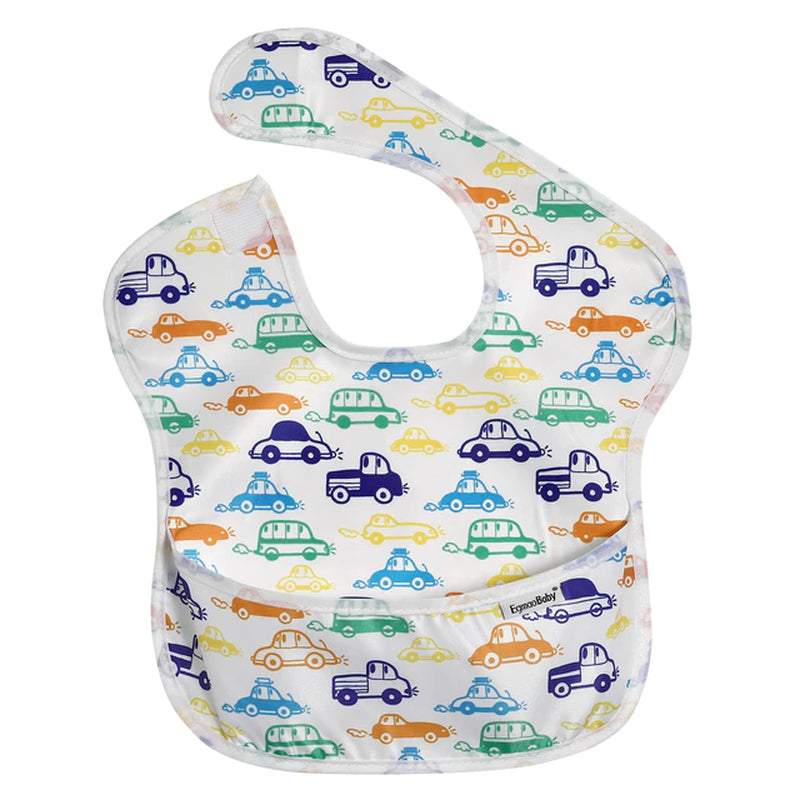 Waterproof Baby Bibs 100% Polyester TPU Coating Feeding Bibs Washable Baby Bibs with Food Catcher for Baby Girls & Boys