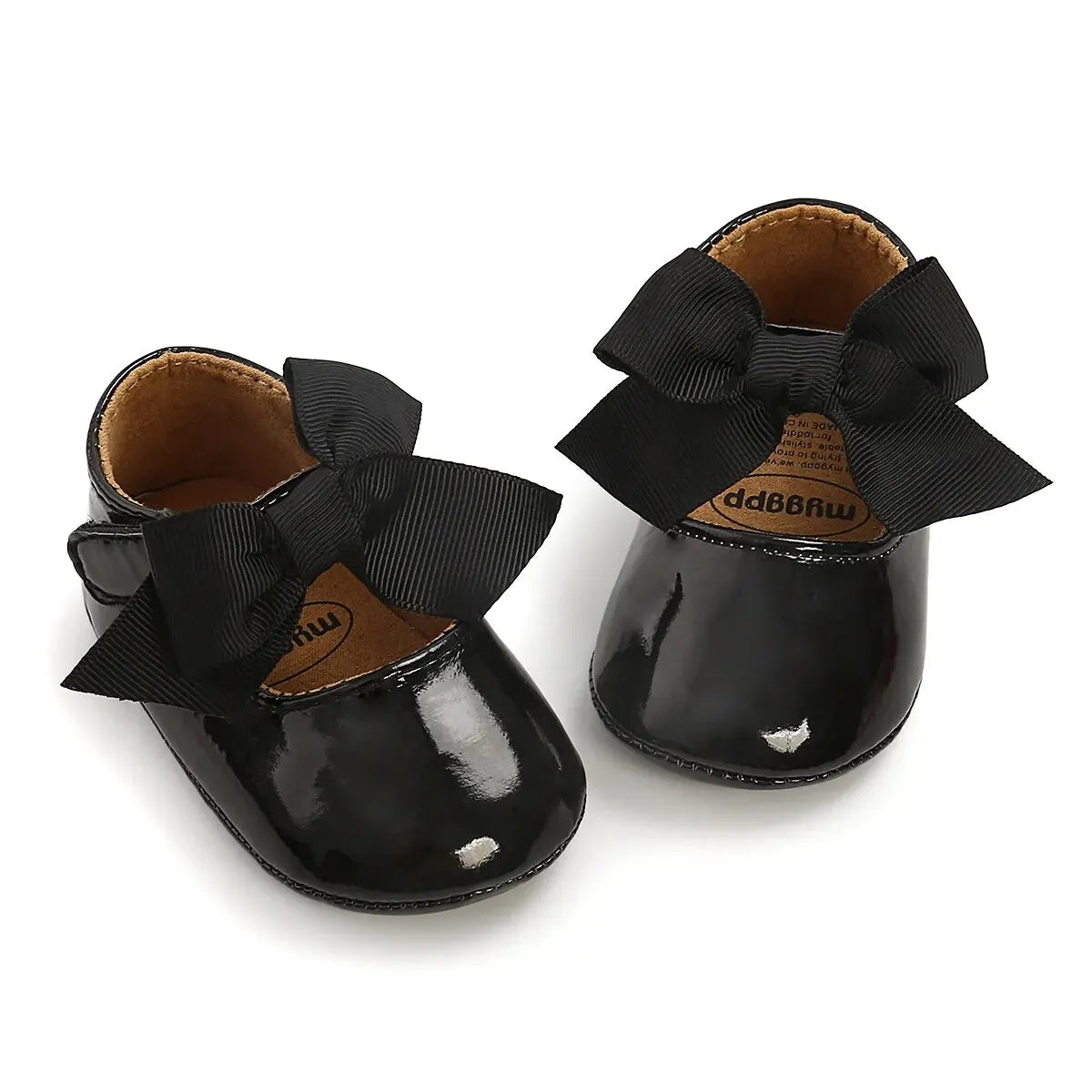 Baby Shoes Bowknot Rubber Sole Anti-Slip PU Ballet Slippers Baby Girl Dress Shoes First Walker Toddler Crib Shoes