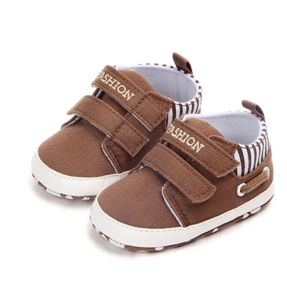 Canvas Bebes Boys Girls Shoes for Newborn Soft Sole Footwear for Newborns Toddler Crib Moccasins Letter Print Anti-Slip Shoes