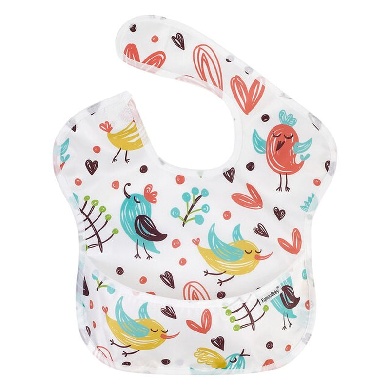 Waterproof Baby Bibs 100% Polyester TPU Coating Feeding Bibs Washable Baby Bibs with Food Catcher for Baby Girls & Boys