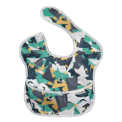 Waterproof Baby Bibs 100% Polyester TPU Coating Feeding Bibs Washable Baby Bibs with Food Catcher for Baby Girls & Boys